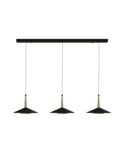 Lámpara de techo negra 3 luces ORION LED 24W