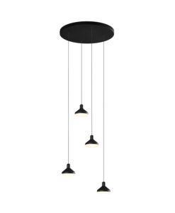 Lámpara de techo negra 4 luces ANTARES LED 32W