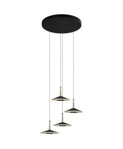 Lámpara de techo negra 4 luces ORION LED 32W