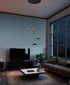 Lámpara de techo negra 4 luces ORION LED 32W ambiente