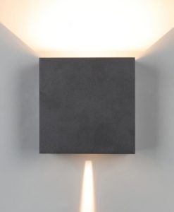 Luminaria aplique DAVOS XL LED 20W negro arena