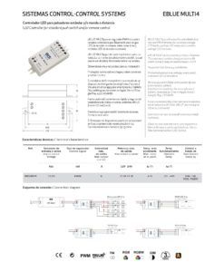 Regulador PWM tiras LED 4 canales controlable Bluetooth información