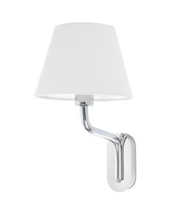 Aplique cromo y pantalla blanca ETERNA