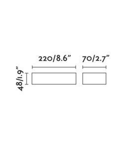 Aplique marrón óxido DORO-13 LED medidas
