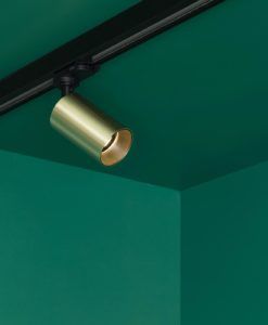 Foco proyector de carril oro satinado STAN ambiente