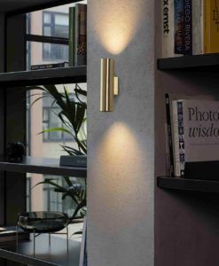 Lámpara aplique oro satinado 2 luces STAN ambiente
