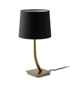Lámpara de mesa bronce y negro REM