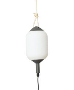 Lámpara portátil gris y blanco mate Ø 17 cm SAIGON