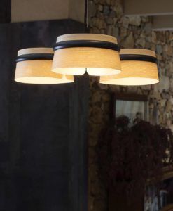 Luminaria colgante 3 luces LOOP LED ambiente