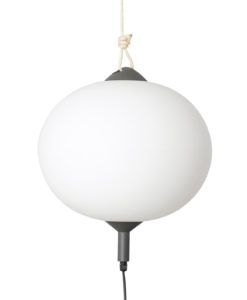 Luminaria portátil gris y blanco mate Ø 45 cm SAIGON