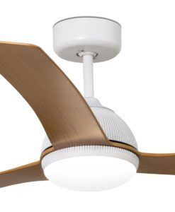 Smart fan ventilador Ø 132 cm blanco y cerezo GRID LED detalles