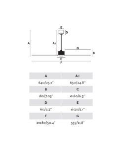 Ventilador smart Ø 128 cm JUST FAN LED medidas