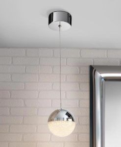 Colgante cromo SPHERE LED Ø 12 cm