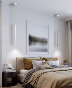 Lámpara LED dimable blanco mate VARAS ambiente