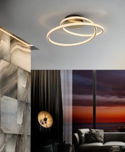 Plafón oro brillo y mate TUBE LED ambiente