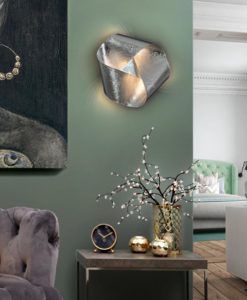 Aplique LED plata TRIADA ambiente