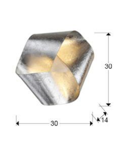 Aplique LED plata TRIADA medidas