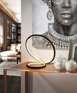 Lámpara de mesa dimable LED negra INFINITO ambiente
