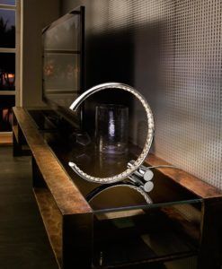 Lámpara de mesa LED cromo CELINE ambiente