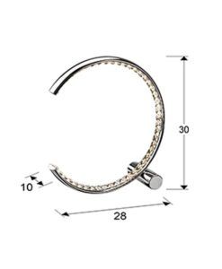 Lámpara de mesa LED cromo CELINE medidas