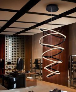 Lámpara de techo grande LED 8 aros RING ambiente