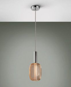 Lámpara techo 1 luz dimable cromo y dorado MICRÓN