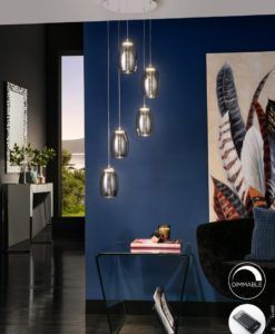 Lámpara techo dimable LED 5 luces NEBULA ambiente