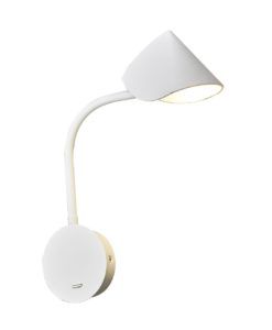 Aplique blanco con interruptor GOA LED