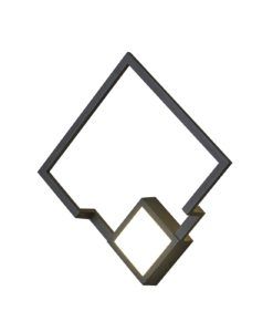 Aplique dimable negro 17W luz cálida BOUTIQUE LED