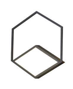 Aplique o plafón 33W negro KUBICK LED