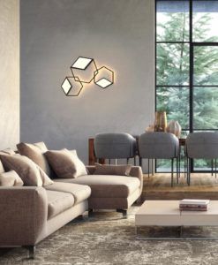 Aplique o plafón 26W negro KUBICK LED ambiente 2