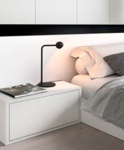 Lámpara de mesa negra EYES LED ambiente