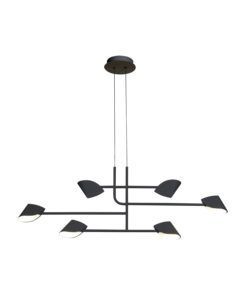Lámpara lineal negra 45W luz cálida CAPUCCINA LED