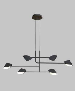 Lámpara lineal negra 45W luz cálida CAPUCCINA LED detalles