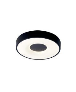 Plafón 38 cm Ø negro 56W mando distancia COIN LED