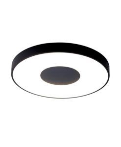 Plafón 65 cm Ø negro 100W mando distancia COIN LED