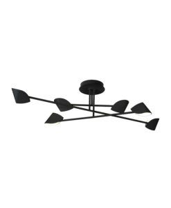 Semiplafón negro 44W luz cálida CAPUCCINA LED