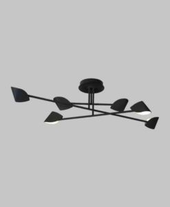 Semiplafón negro 44W luz cálida CAPUCCINA LED detalles