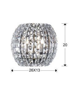 Aplique 2 luces DIAMOND medidas