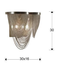 Aplique 2 luces MINERVA ambiente medidas
