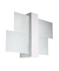 Aplique blanco madera y cristal FENIKS 1