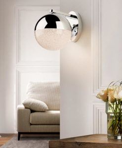 Aplique LED cromo SPHERE Ø20 ambiente