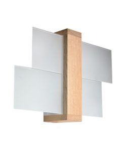 Aplique madera y cristal FENIKS 1
