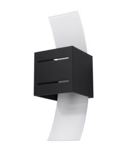 Aplique negro con vidrio LORETO