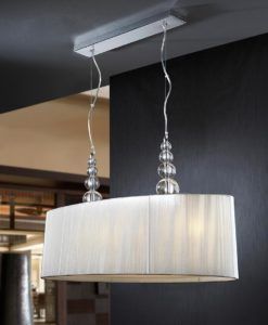 Colgante doble MERCURY plata ambiente