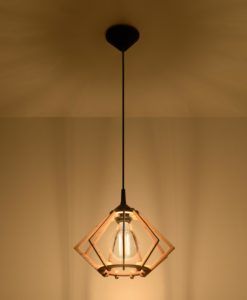Colgante forma diamante madera POMPELMO detalles 2