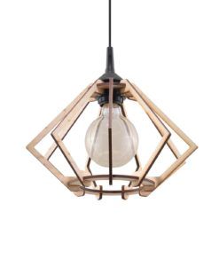 Colgante forma diamante madera POMPELMO detalles