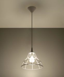 Lámpara 25 cm Ø ANATA blanca detalles 2