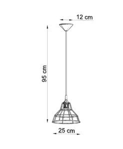 Lámpara 25 cm Ø ANATA blanca medidas