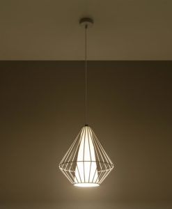 Lámpara 28 cm Ø DEMI blanca detalles 2
